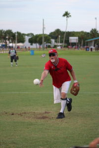 Austin Blackhawks pitcher Tim Hibner releasing a pitch.