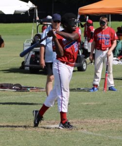 Nick Silver with the Chicago Comets swinging the bat.