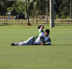 #24 Blake Boudreaux making an out for the San Antonio Jets.