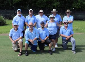 The mighty umpires in blue posing before the championship game.